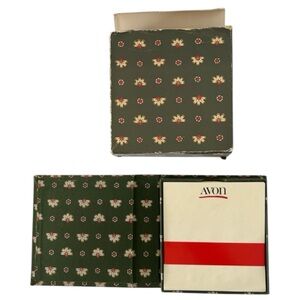 (1987) Avon Memo Pad/Notepad Encased in a Fabric Container